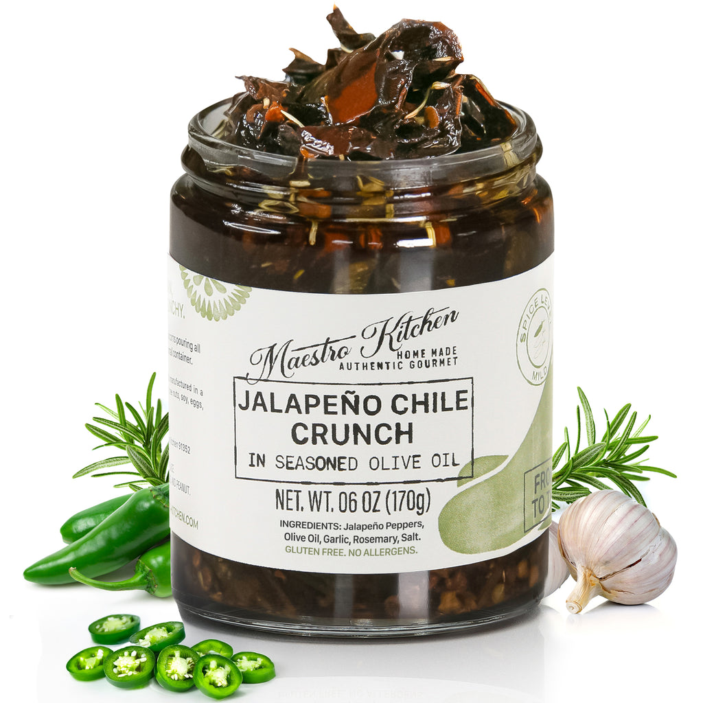 jalapeno chile cruch close up view